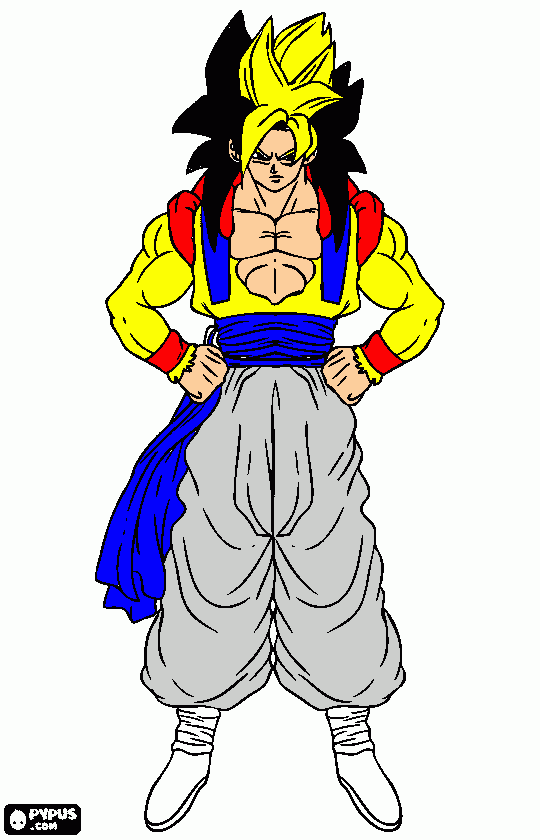 goku ssj 11 para colorir e imprimir
