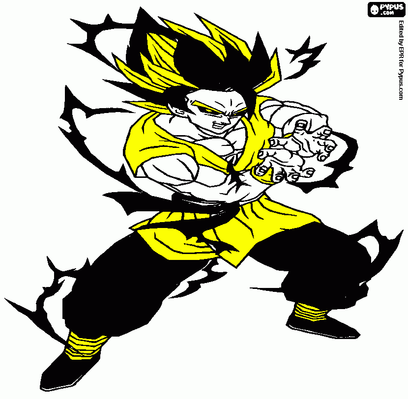 goku ssj 14 para colorir e imprimir