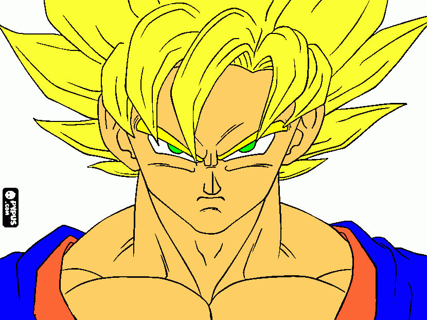 goku ssj 1 para imprimir desenho goku ssj 1