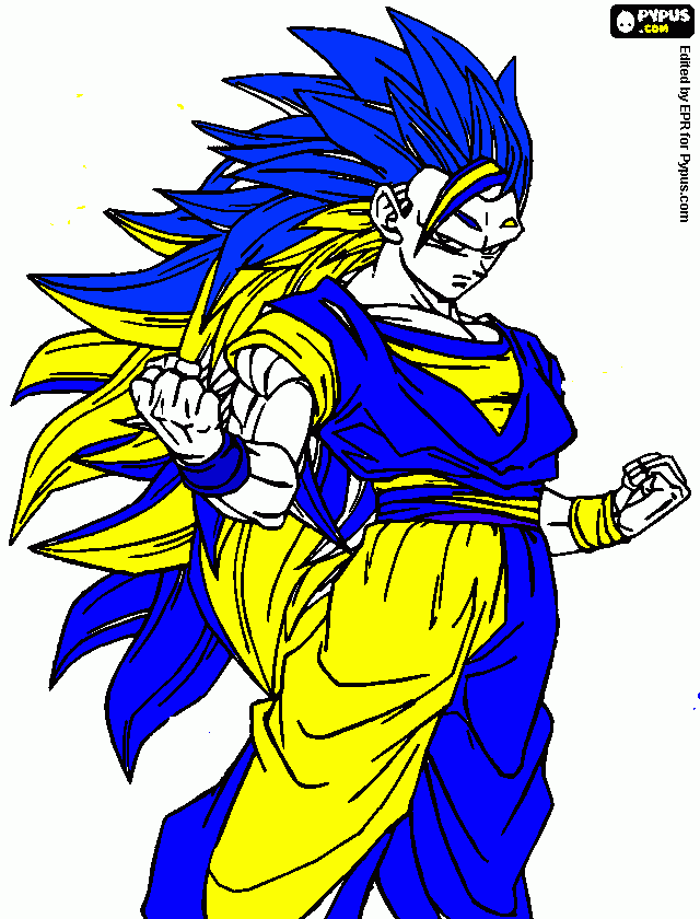 goku ssj 6 eu inventei para colorir e imprimir