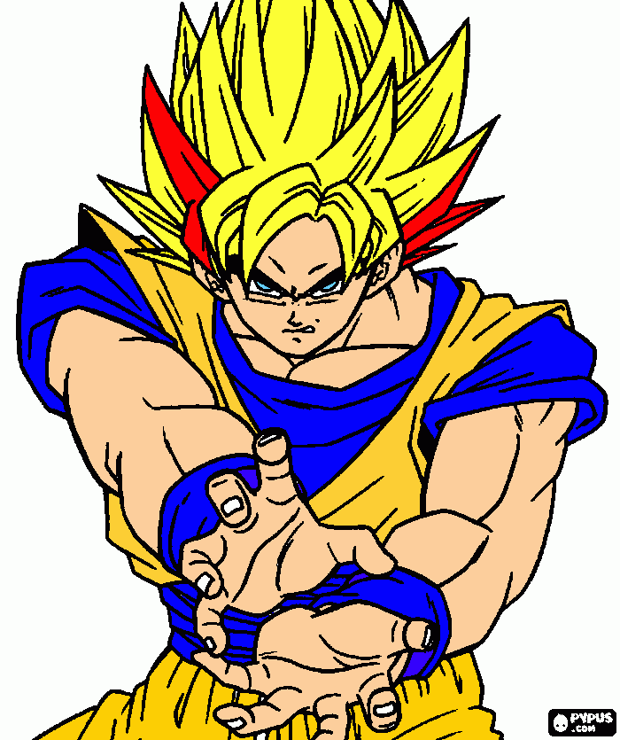 goku ssj2 para colorir e imprimir