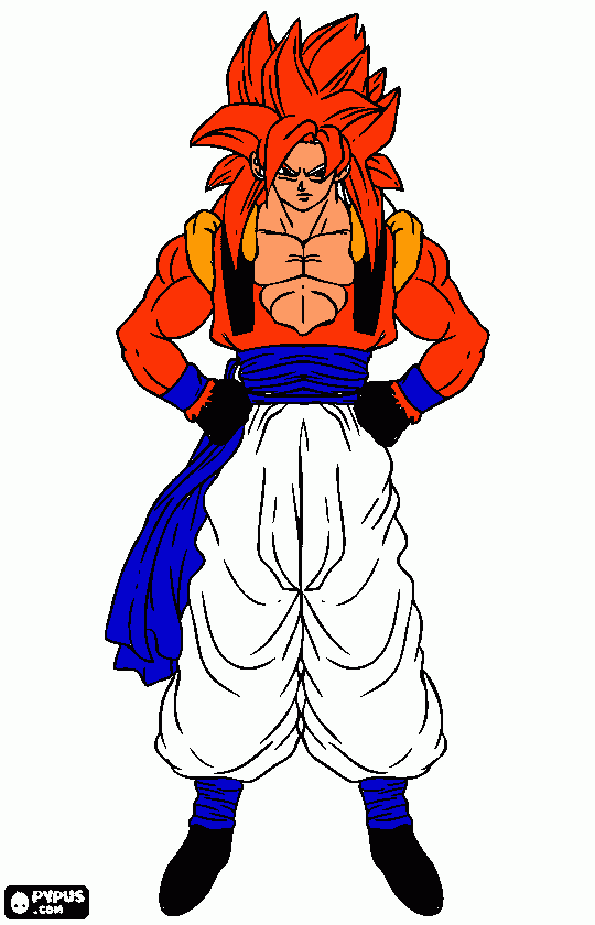 Desenho de GOKU SSJ 4 pintado e colorido por Usuário não registrado o dia  23 de Abril do 2016