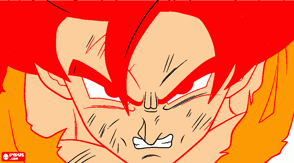 GOKU SSJG para colorir e imprimir