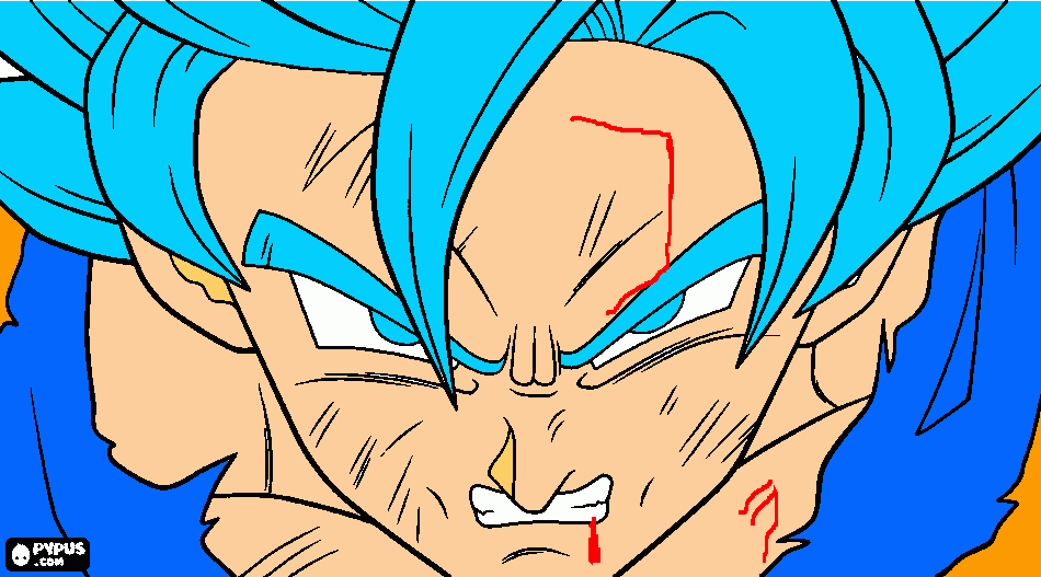 GOKU SSJGSSJ para colorir e imprimir