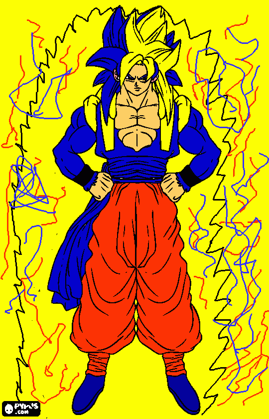 goku super saiyajin 10 para colorir e imprimir