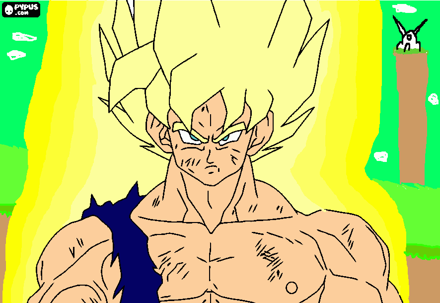 goku super saiyajin da saga freeza para colorir e imprimir