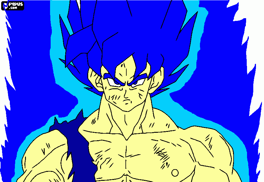 goku super saiyajin evolution com instinto superior para colorir e imprimir
