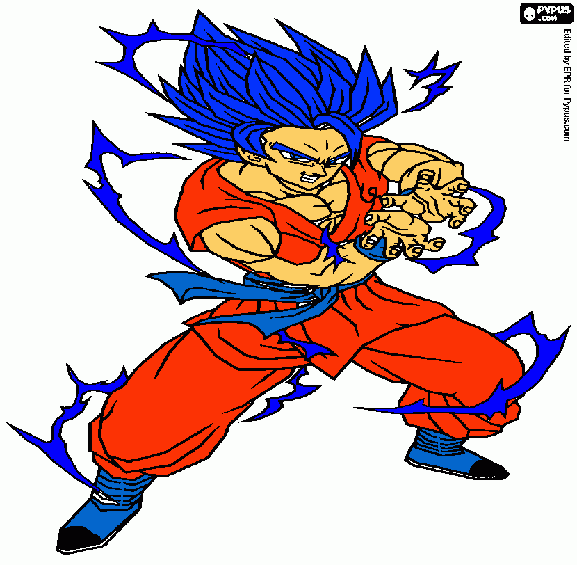 como desenhar e pintar o GOKU super sayajin blue 2 fácil fácil