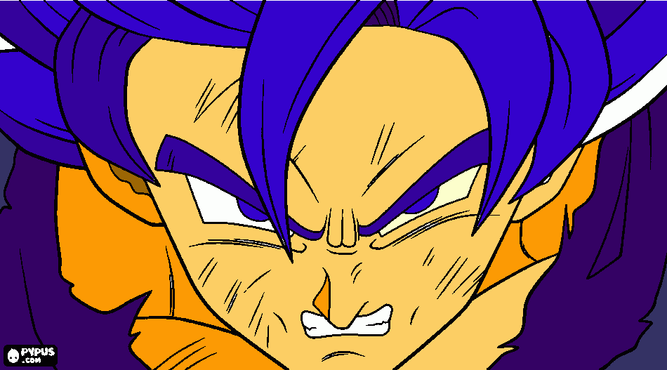 goku super sayajin blue dbs broly para colorir e imprimir