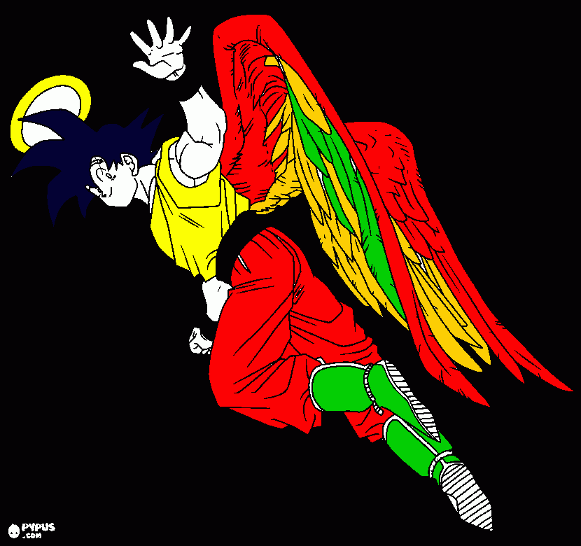 gokucomo anjo para colorir e imprimir