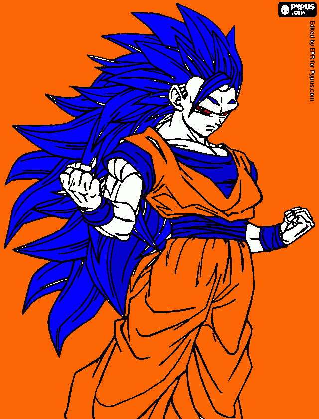 gokussj10 para colorir e imprimir