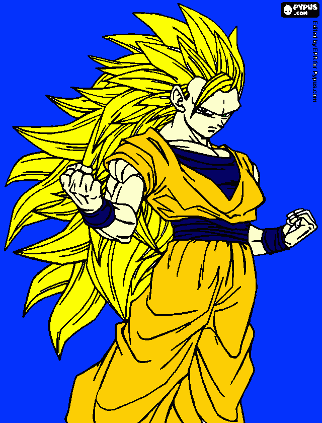 GokuSSJ3 para colorir e imprimir