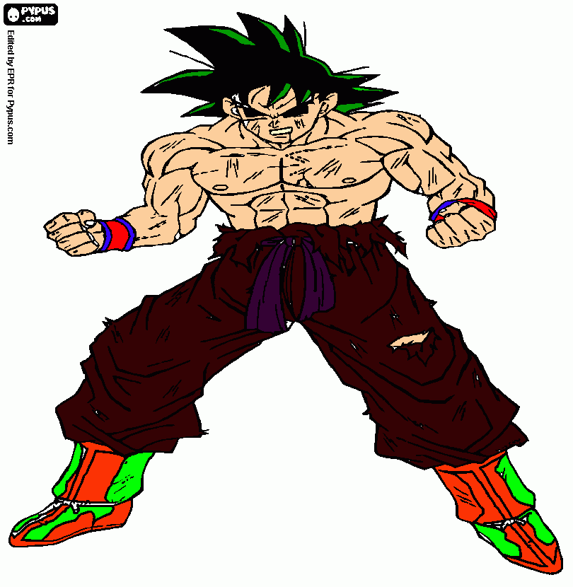 gokuuuuu para colorir e imprimir