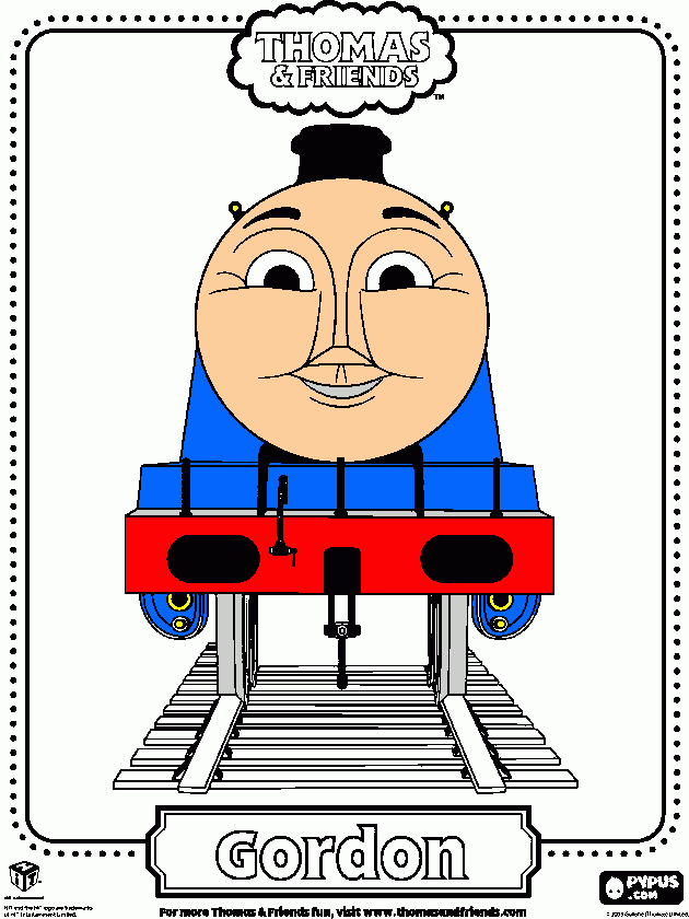gordon, o trenzinho para colorir e imprimir