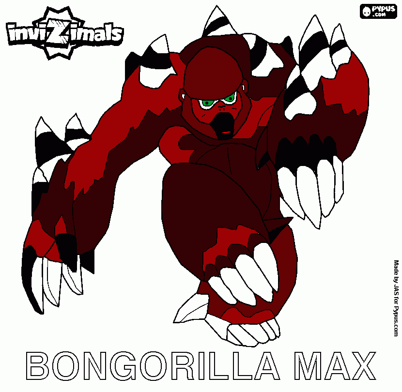 gorila max para colorir e imprimir