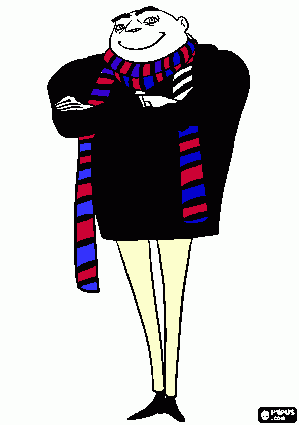 gostei mas da personagem do gru para colorir e imprimir