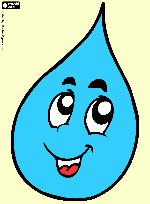  Gota  Azul para colorir e imprimir