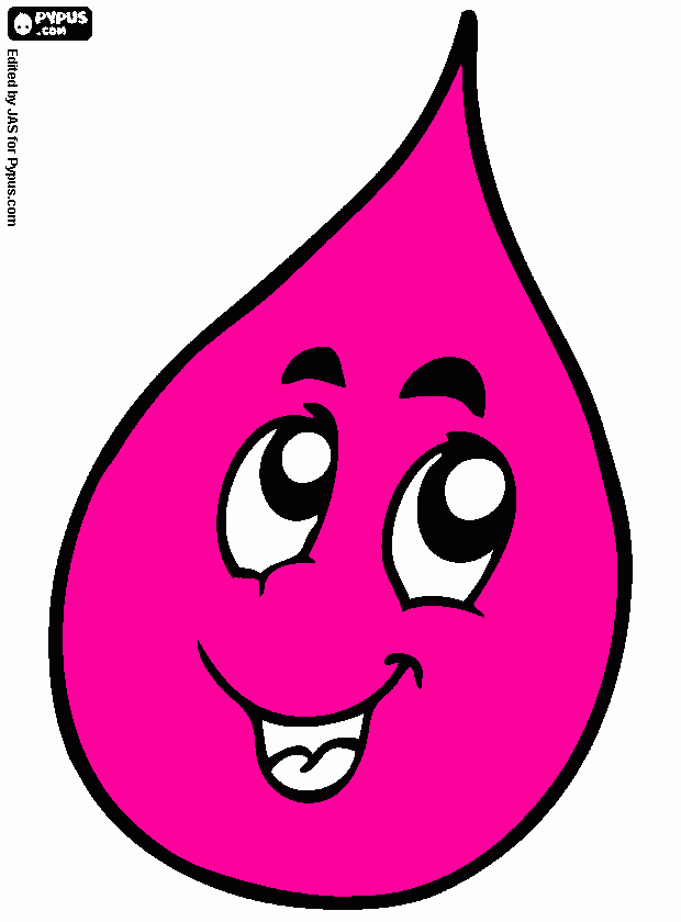 Gota maravilhosa. para colorir e imprimir
