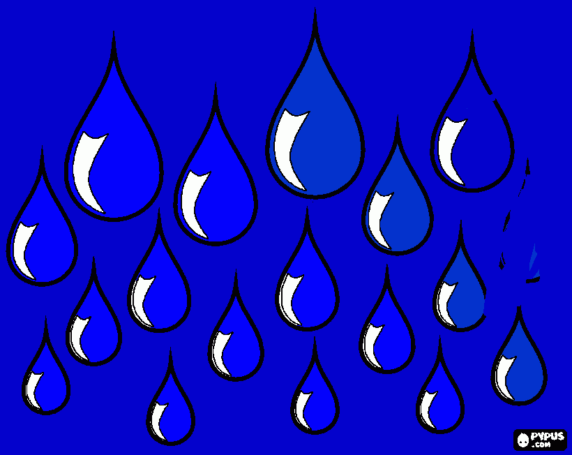 gotas de chuva,esta chuvendo para colorir e imprimir