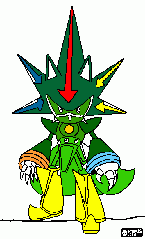 gree neo metal sonic para colorir e imprimir