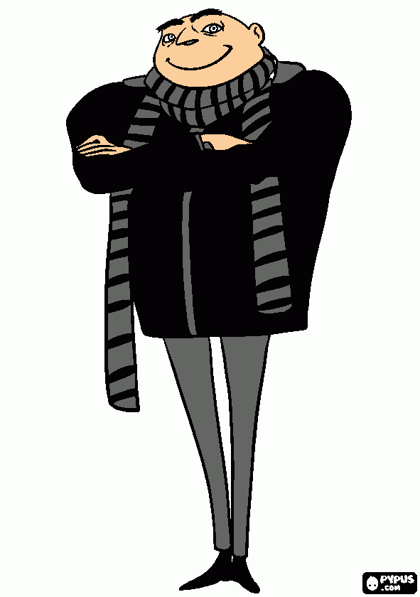 Gru o vilão do bem para colorir e imprimir