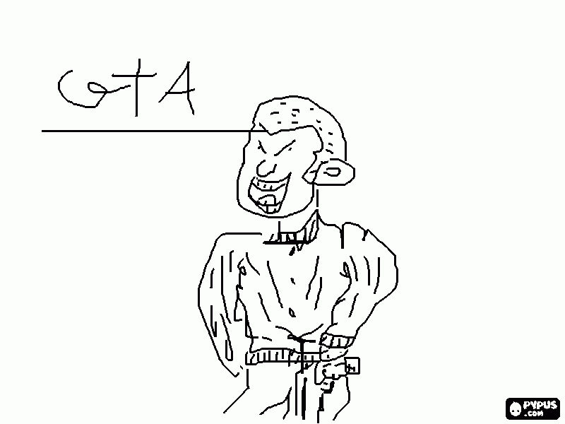 gta sanandreas para colorir e imprimir