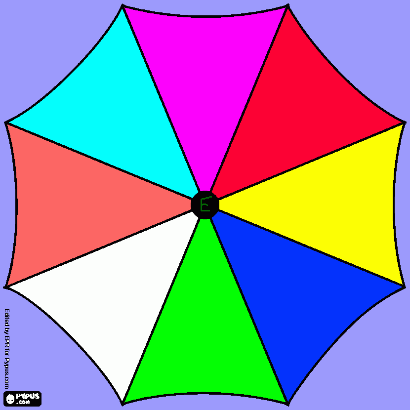 Guarda - Chuva para colorir e imprimir