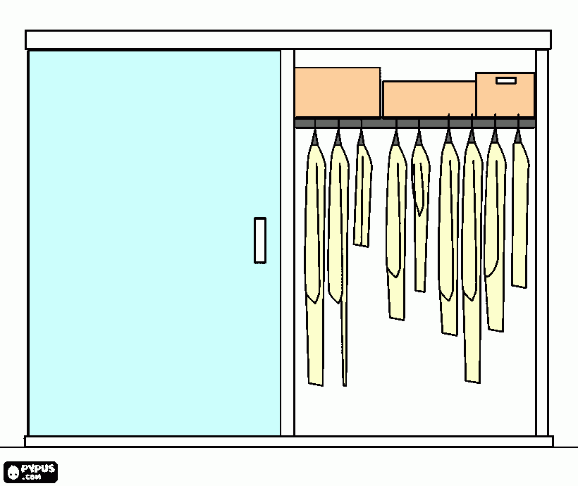 guarda-roupa para colorir e imprimir