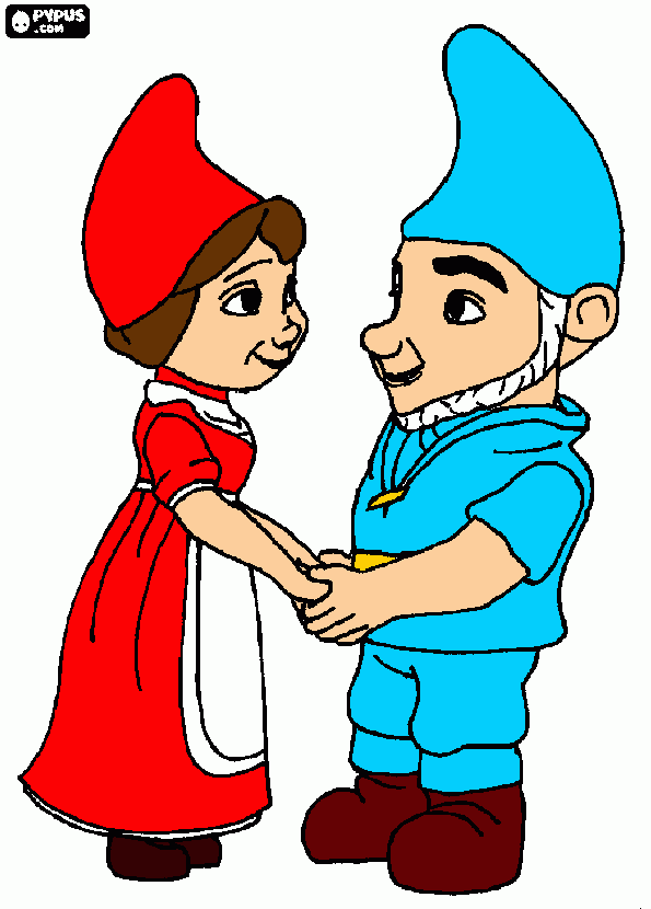guinomel e julieta para colorir e imprimir