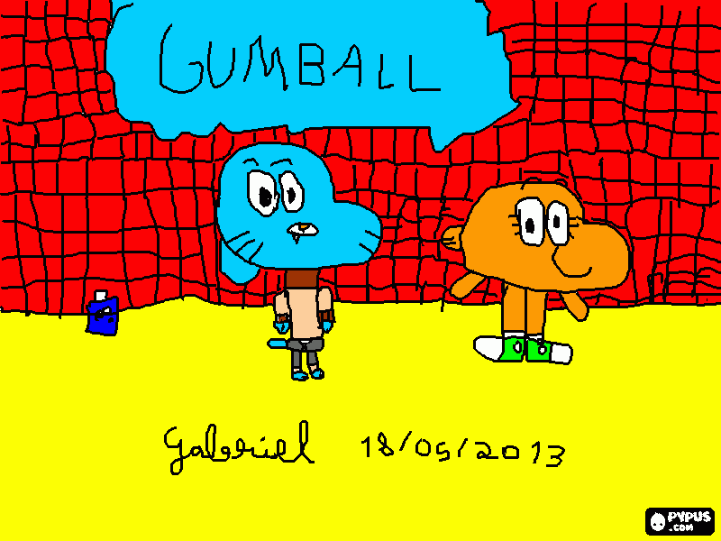 gumball para colorir e imprimir