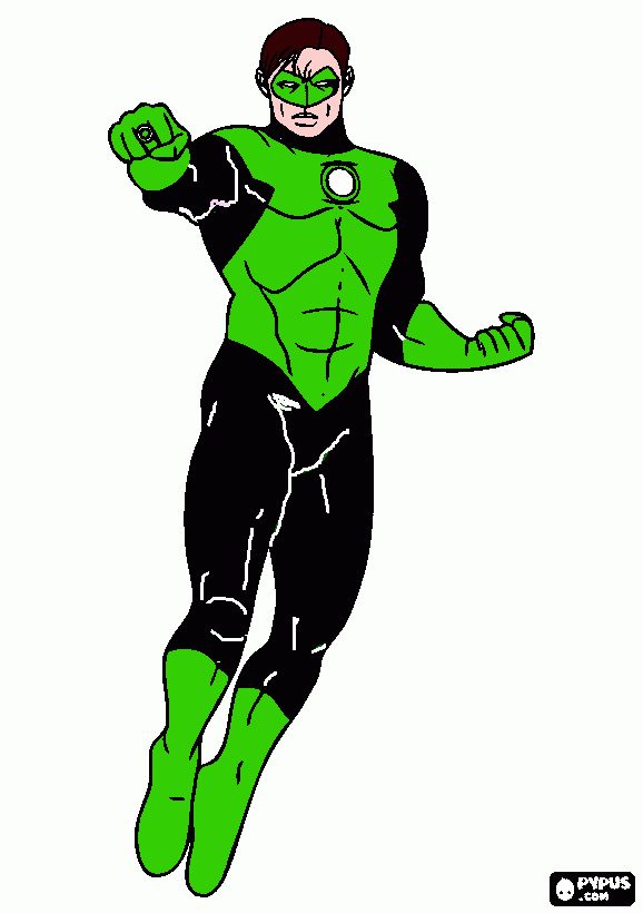 hal jordan para colorir e imprimir