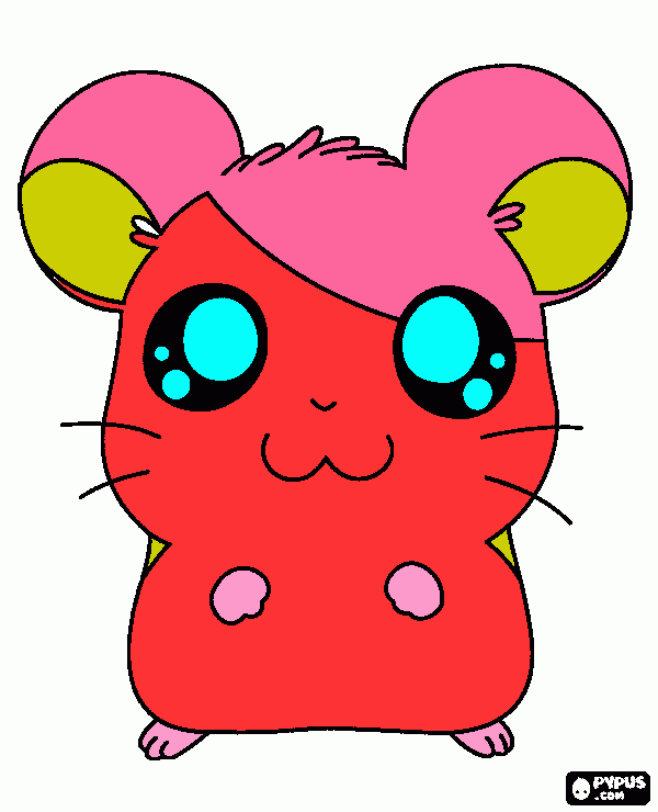 Hamster fofinho para colorir e imprimir