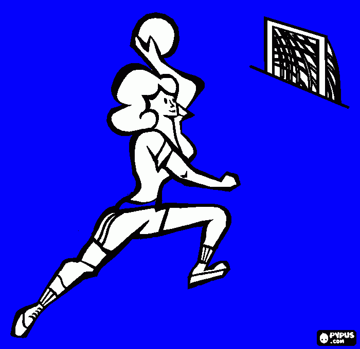 handebol feminino para colorir e imprimir