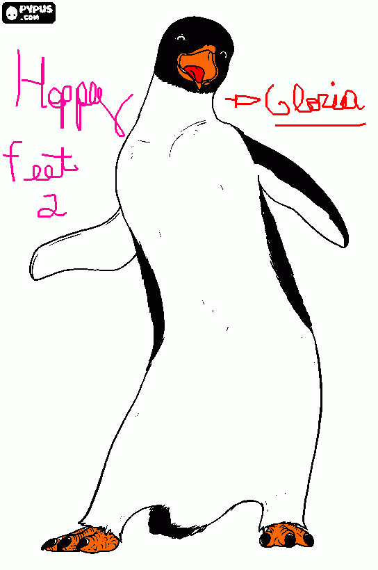 happy feet 2  para colorir e imprimir