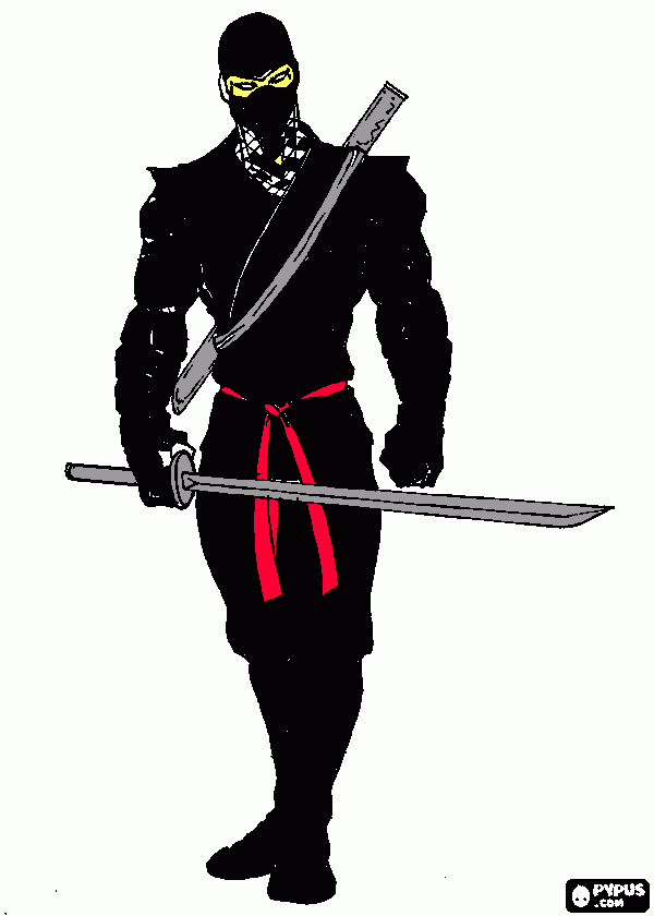 hat ninja para colorir e imprimir