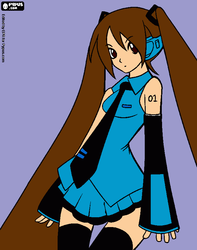 Hatsune Miku :)) meu rp'c para colorir e imprimir