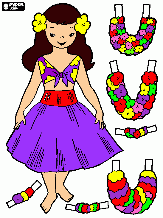 hawai para colorir e imprimir