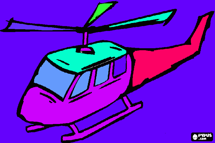 helicoptero lindo para colorir e imprimir
