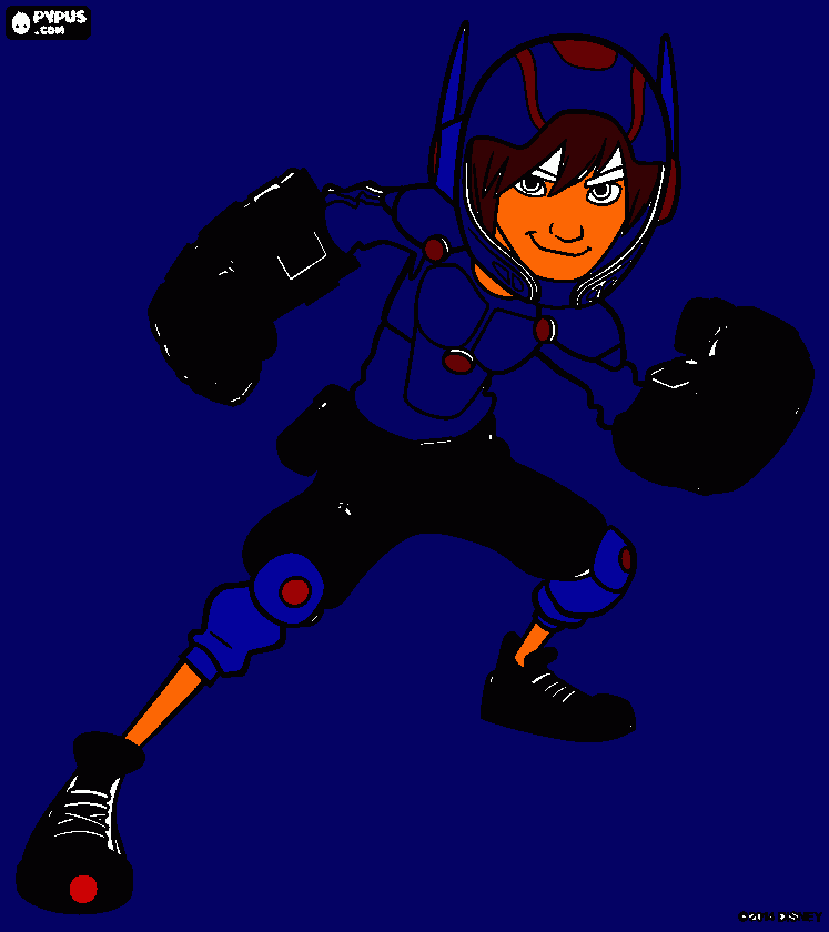 Hero Hamada para colorir e imprimir