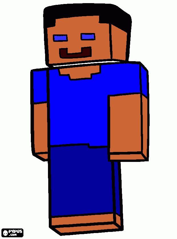 herobrine do bem para colorir e imprimir
