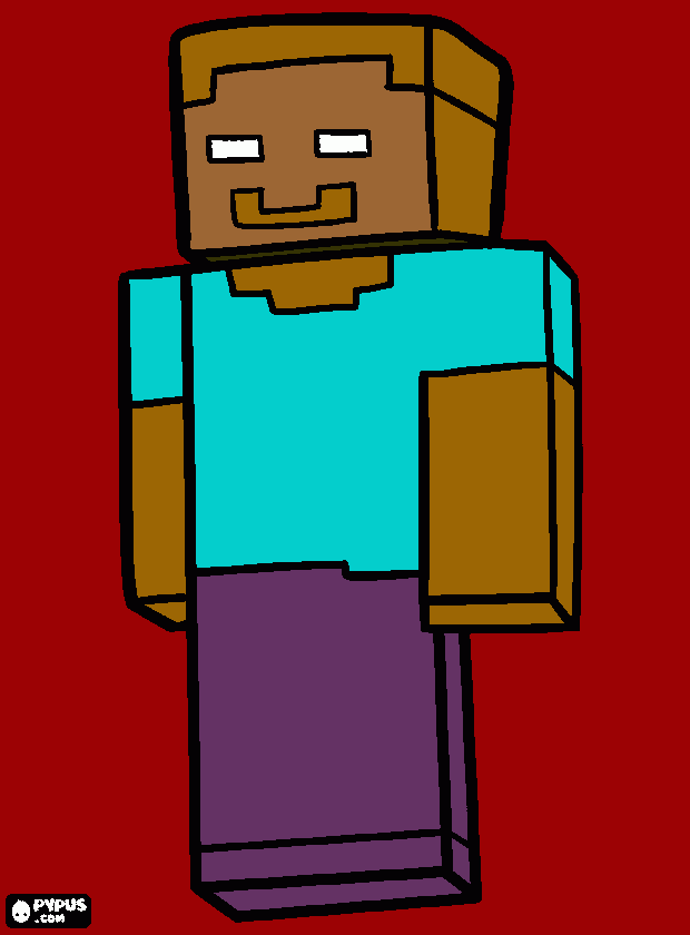 Herobrine para colorir e imprimir