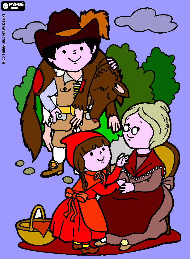 história chapéuzinho vermelho1 para colorir e imprimir