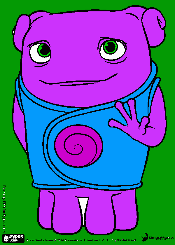 ho boov banido para colorir e imprimir