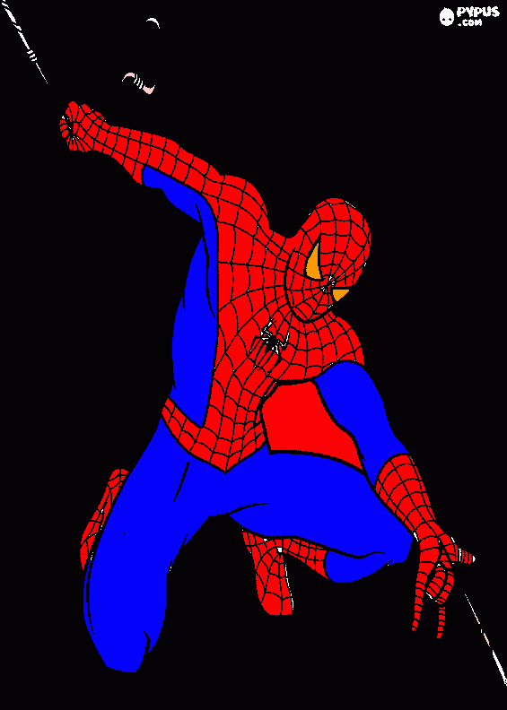 homem aranha a seri animada para colorir e imprimir