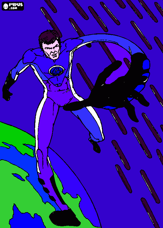 Homem Borracha do Quarteto Fantástico para colorir e imprimir