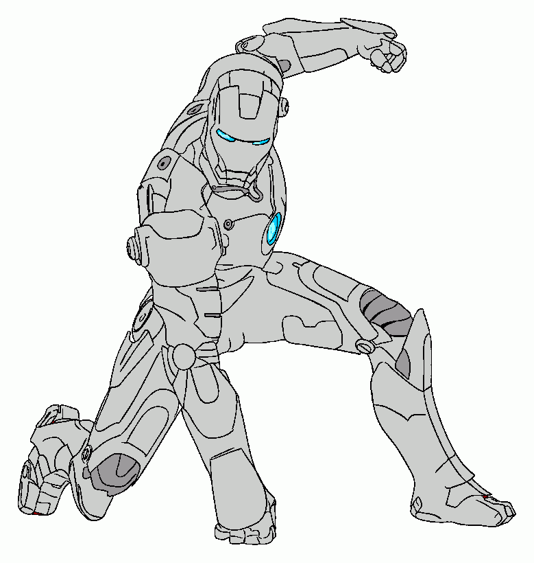 homem de ferro mark 2 para colorir e imprimir