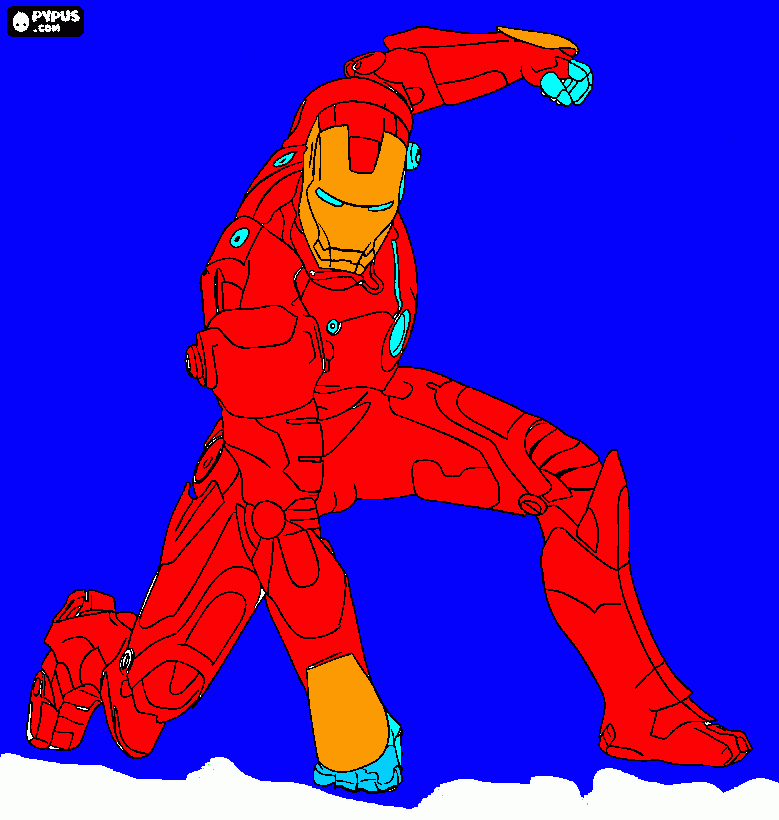 homem  de  ferro para colorir e imprimir