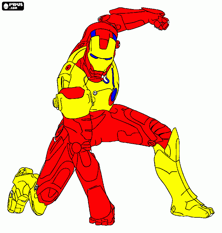 homem  de ferro  para colorir e imprimir