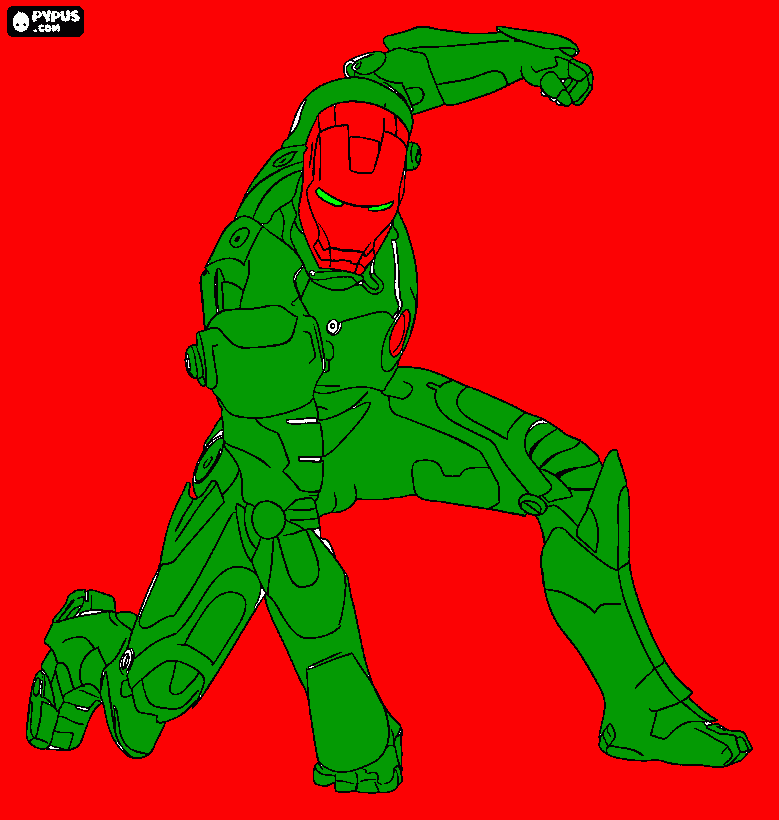 homem de ferro para colorir e imprimir
