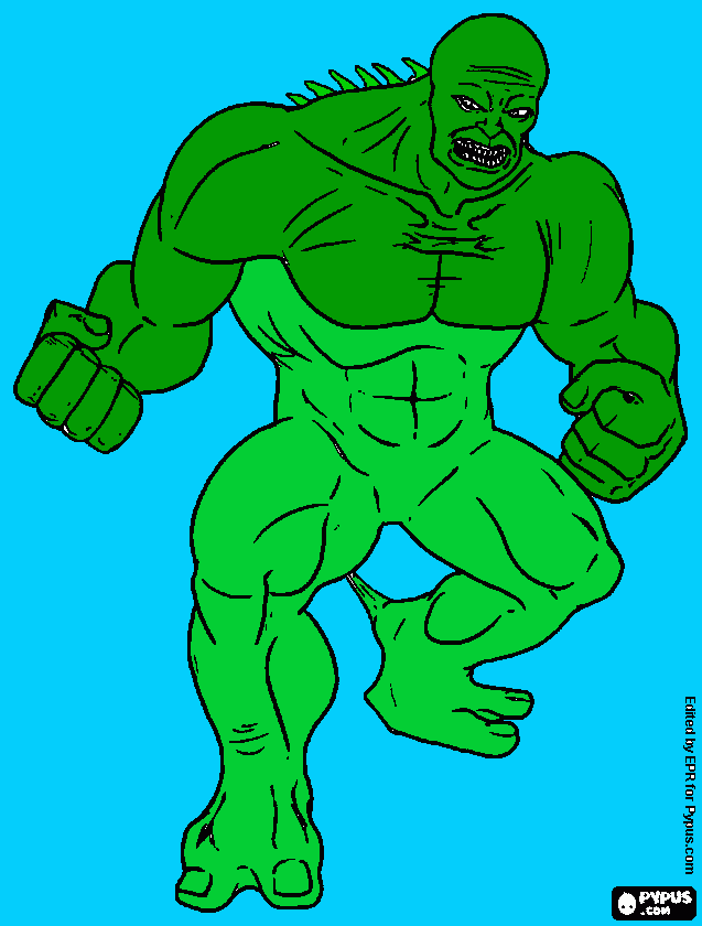 HOMEM JACARE para colorir e imprimir